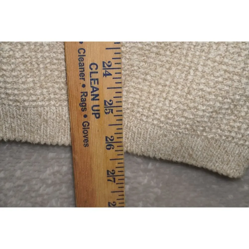 Eddie Bauer USA Made 100% Cotton Knit Sweater Vest Men’s XL Beige Vintage - Picture 7 of 8